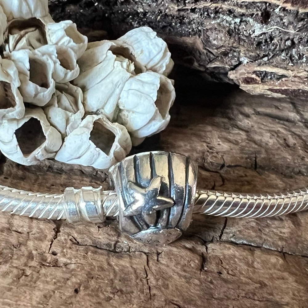 Authentic Pandora Charm Silver Sea Shell Ocean Beach Vacations Starfish Vacation